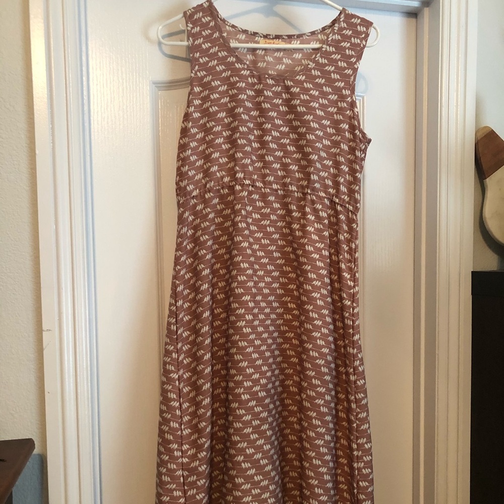 Pale pink silk dress